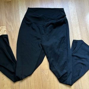 crossover flare leggings